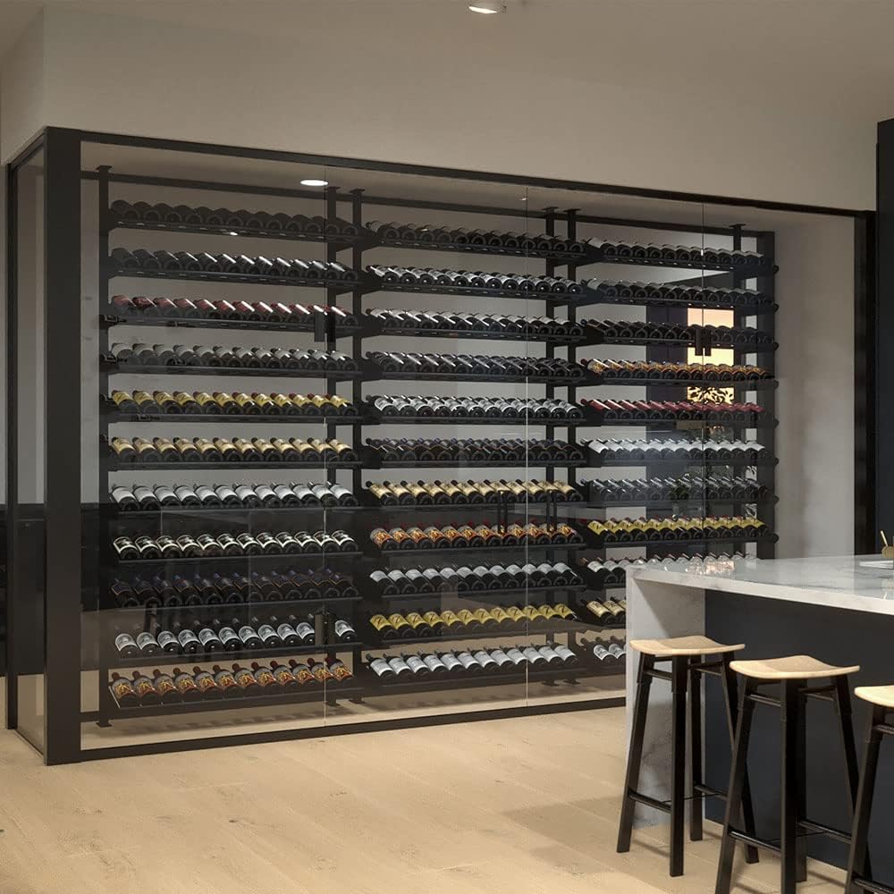 Ultra Wine Racks Showcase Angled Display - Black Modular