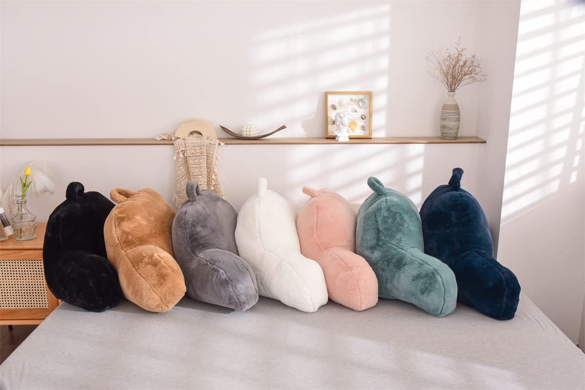 Holawakaka Standard Faux Fur Reading Pillow with Arms