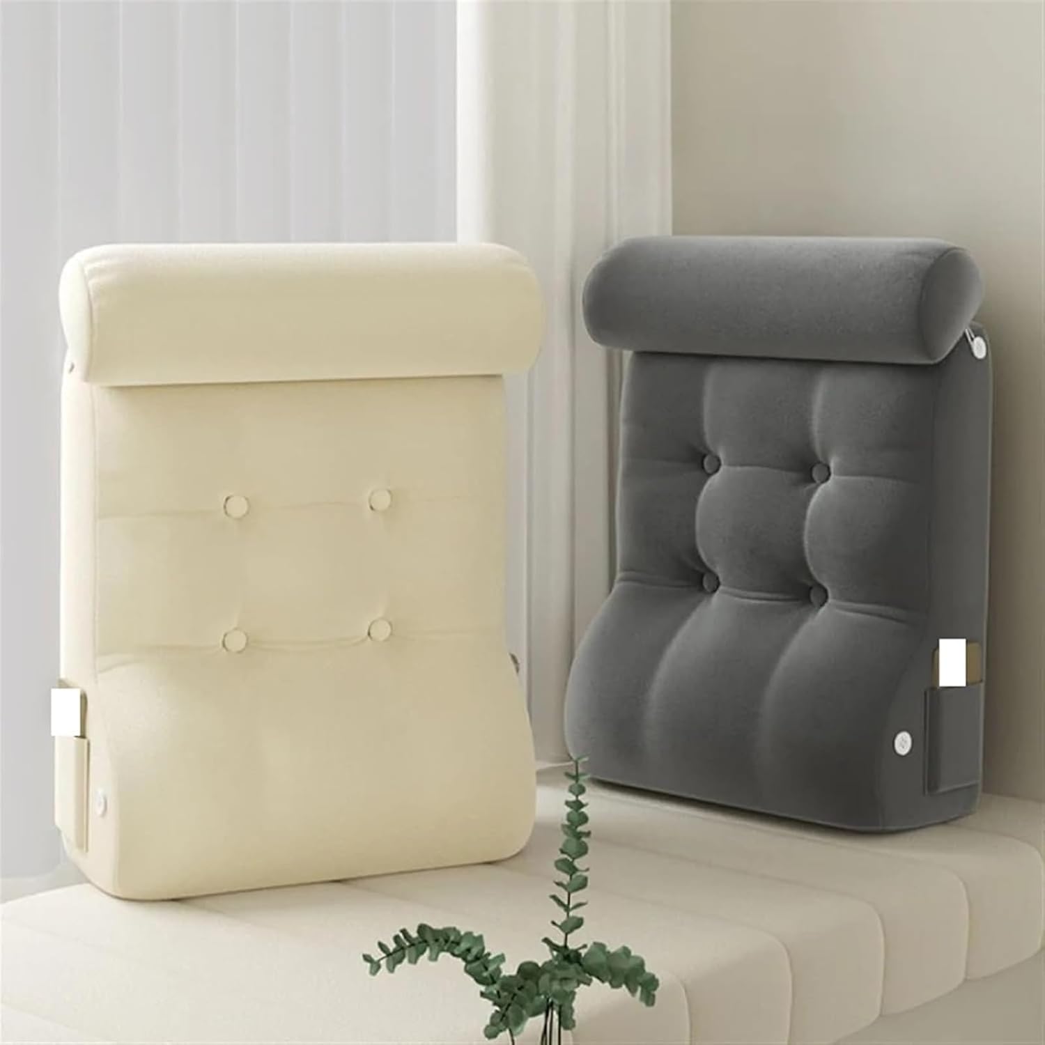 Adjustable Reading Pillow with Lumbar Support for Bed and Sofa