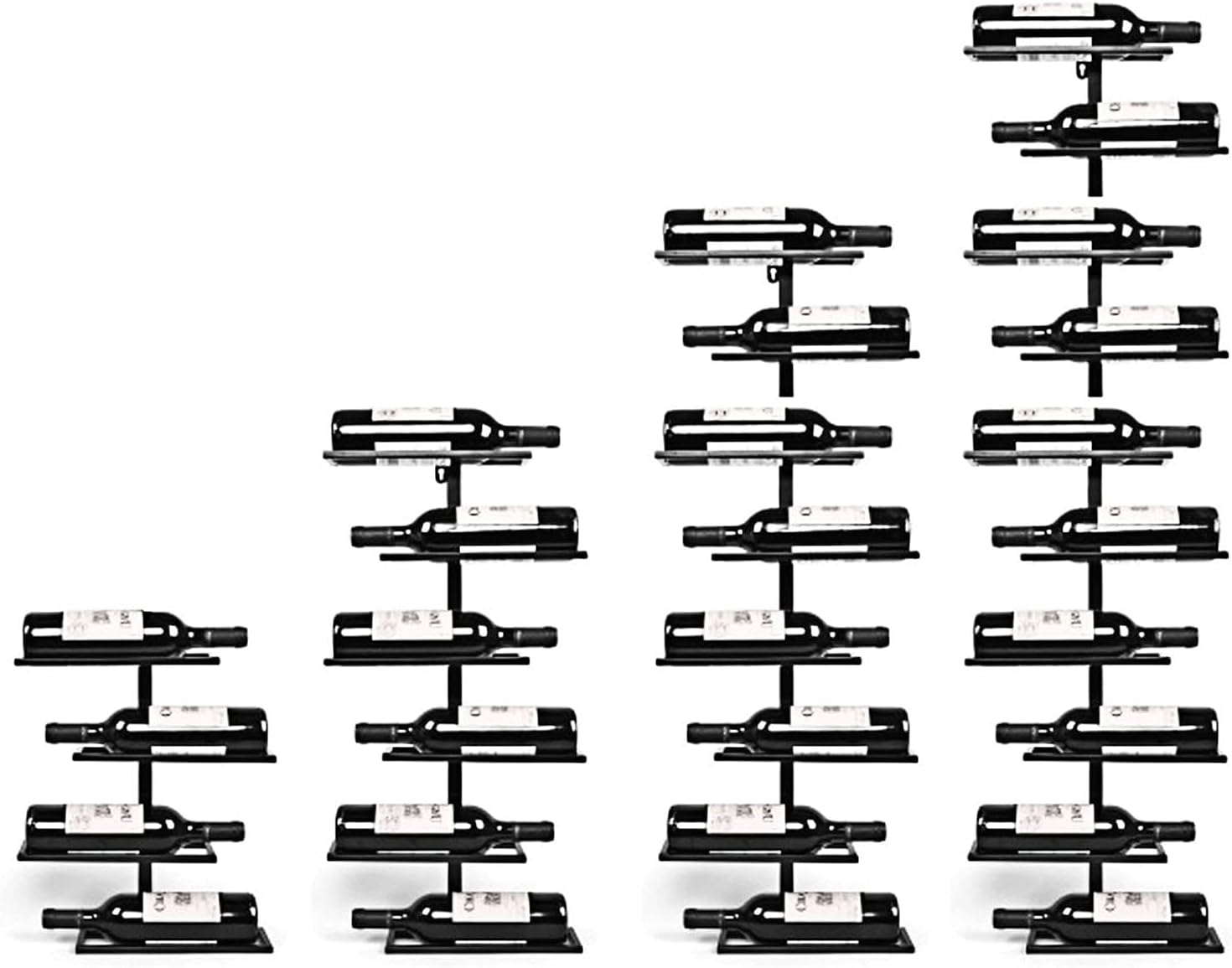 Iron Wall-Mounted Wine Rack with 10 Bottle Capacity