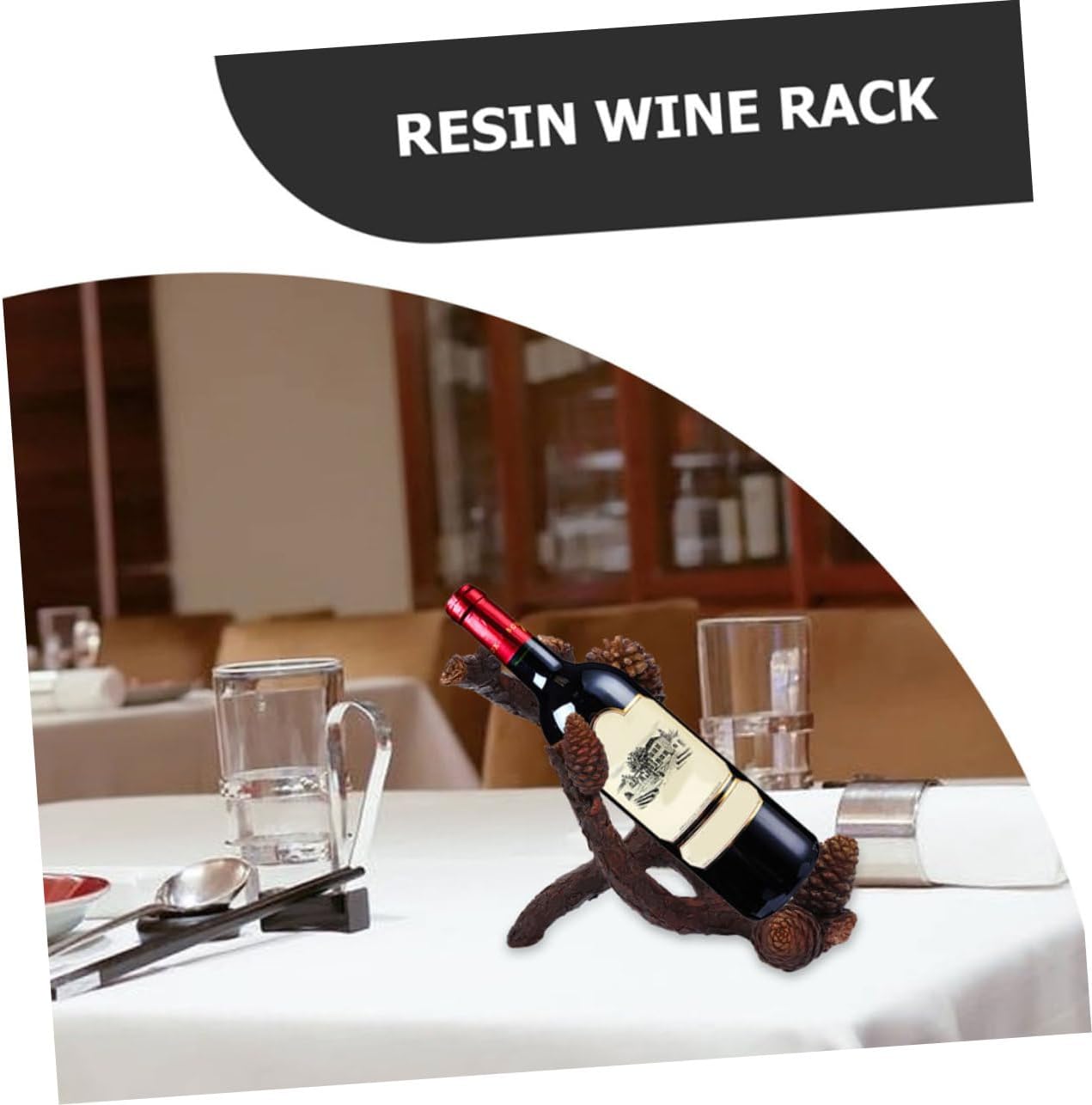 SHOWERORO 1pc Single Bottle Resin Wine Rack