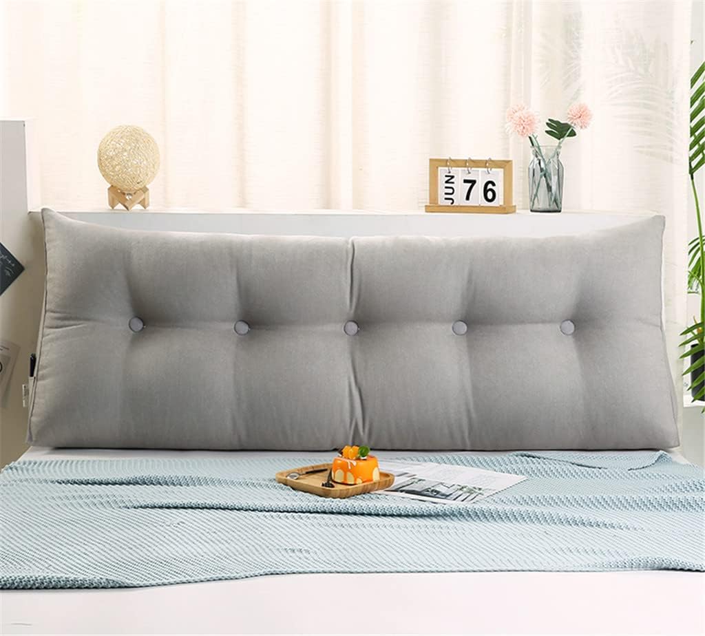 Triangular Headboard Pillow with Removable Cover for Bed and Dorm