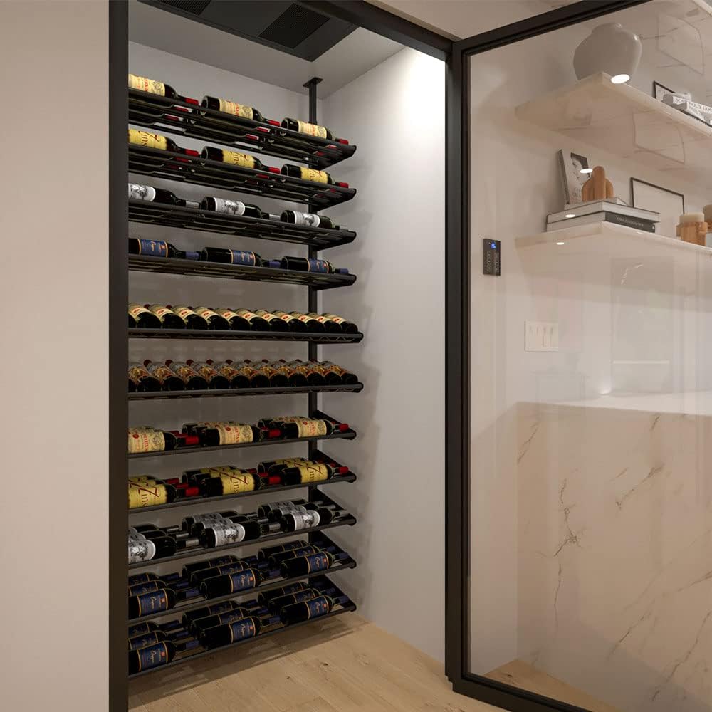 Ultra Wine Racks Showcase Bespoke Wine Display - Black 105 Bottles Storage