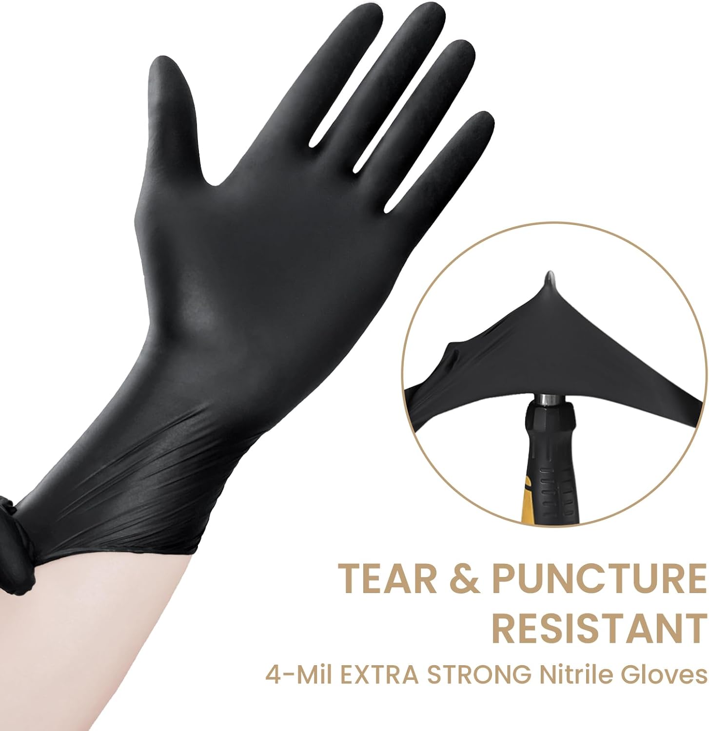 BioOcean Disposable Nitrile Gloves 4-mil Black