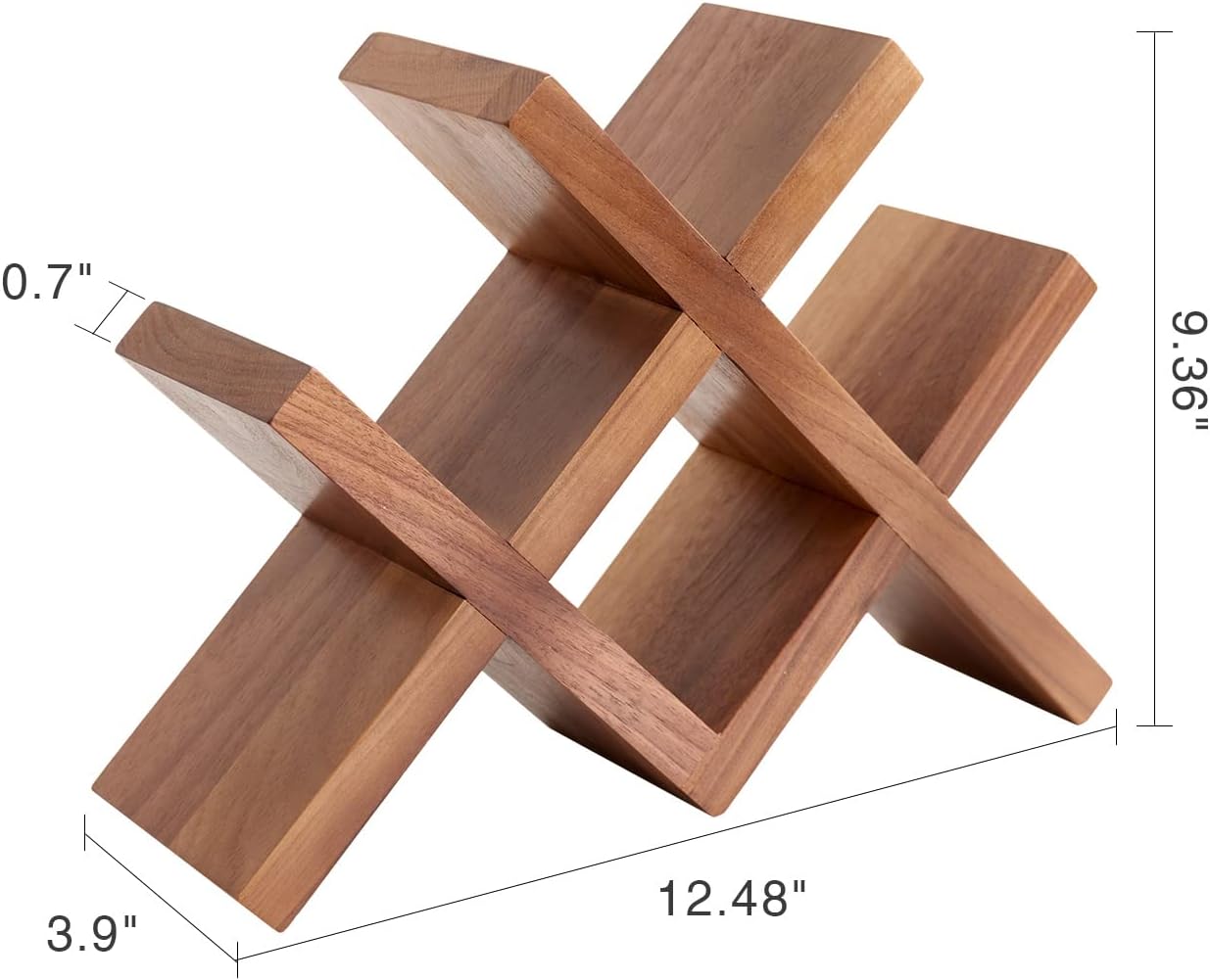 TRWISWDC Walnut Oak Wine Rack Free Standing