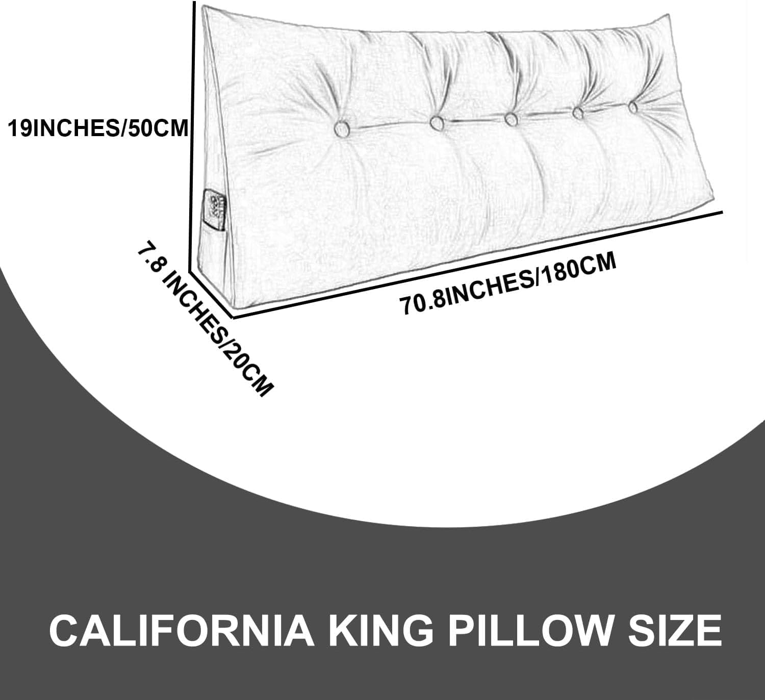 COZMAX Wedge Pillow Headboard Bed Rest Support with Removable Cover