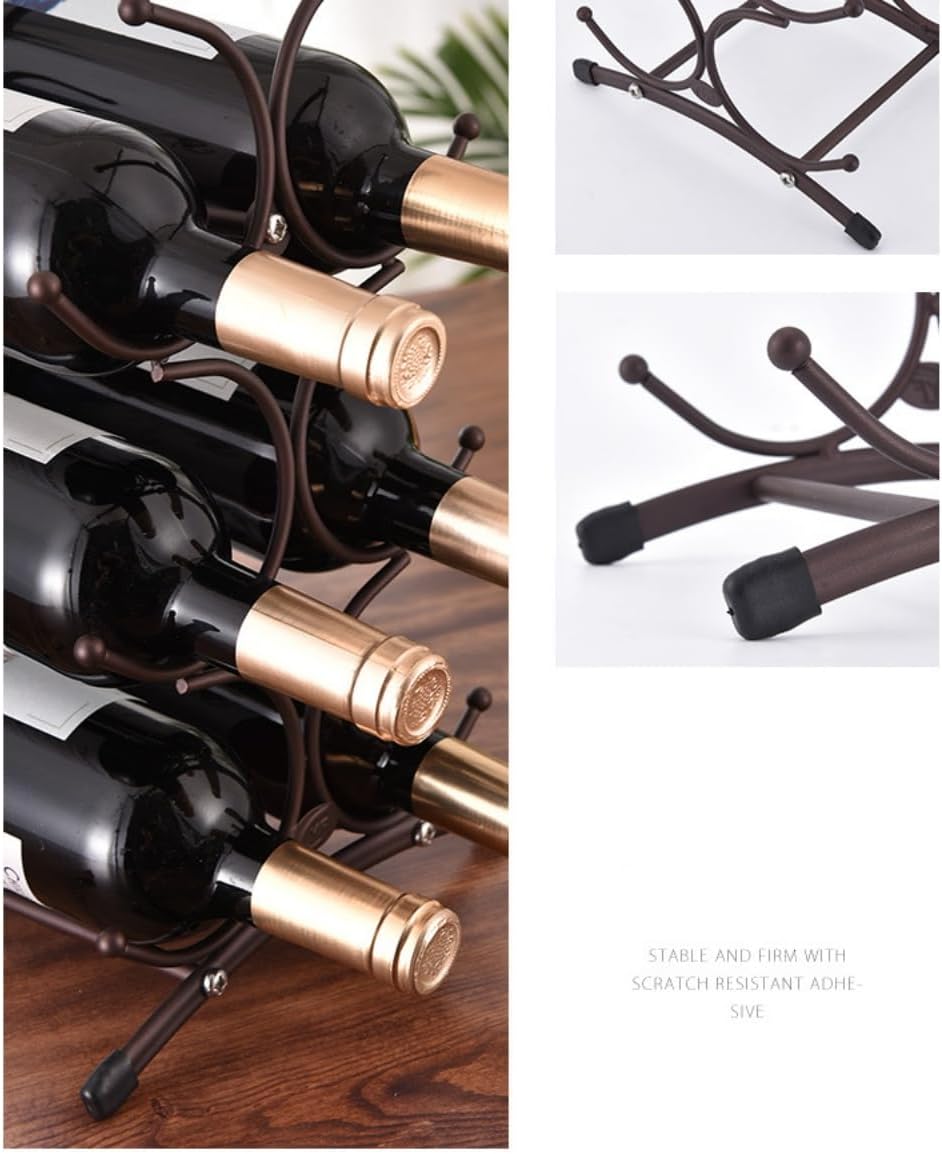 Fantasee 6 Bottle Tabletop Wine Rack Holder 1