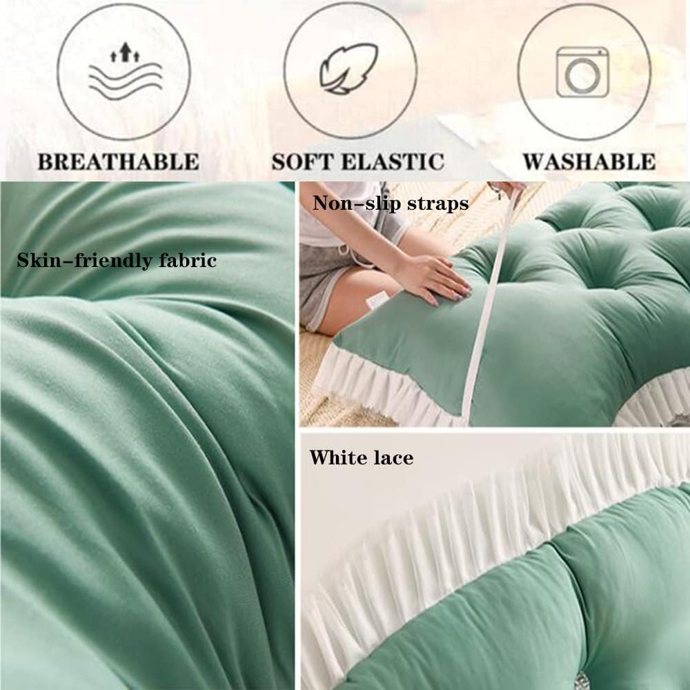 ZZYK Reading Pillow for Bed Headboard Support 39 Green