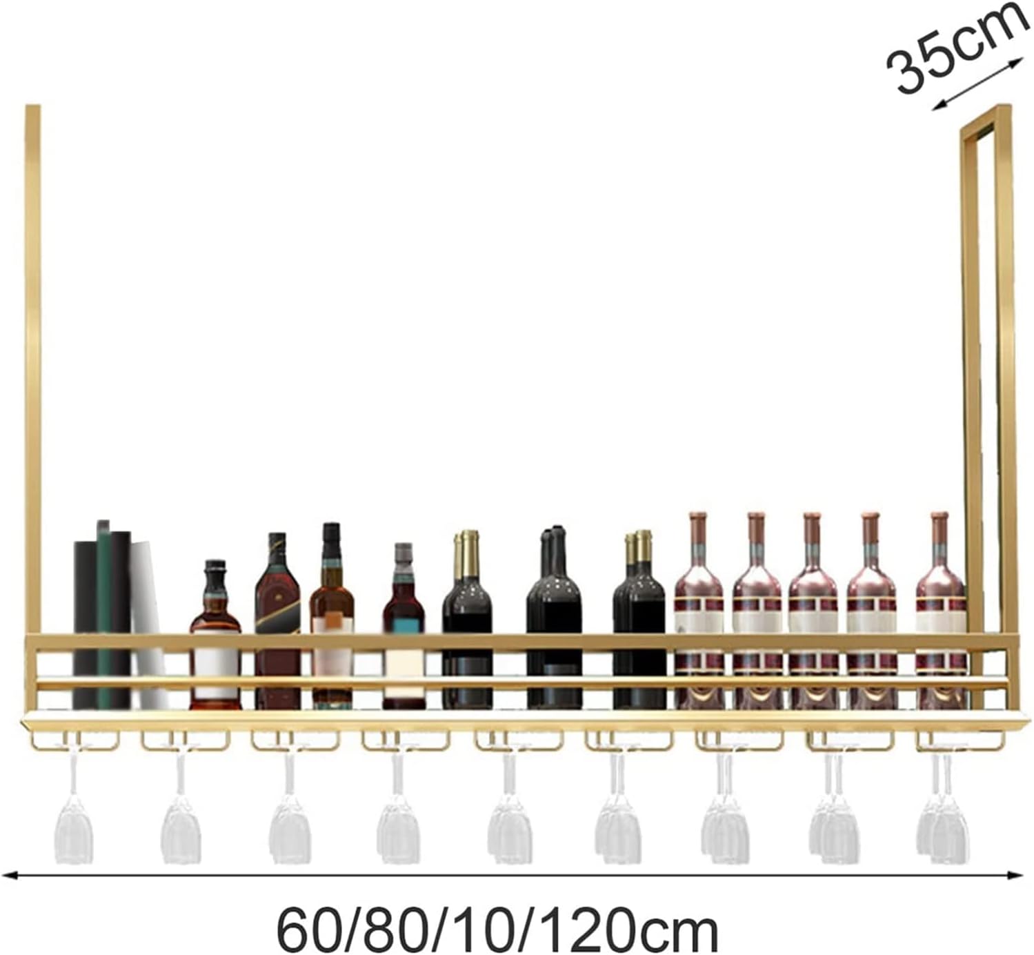 ALDEPO Wine Rack with Hanging Design and Animal Horse Pattern
