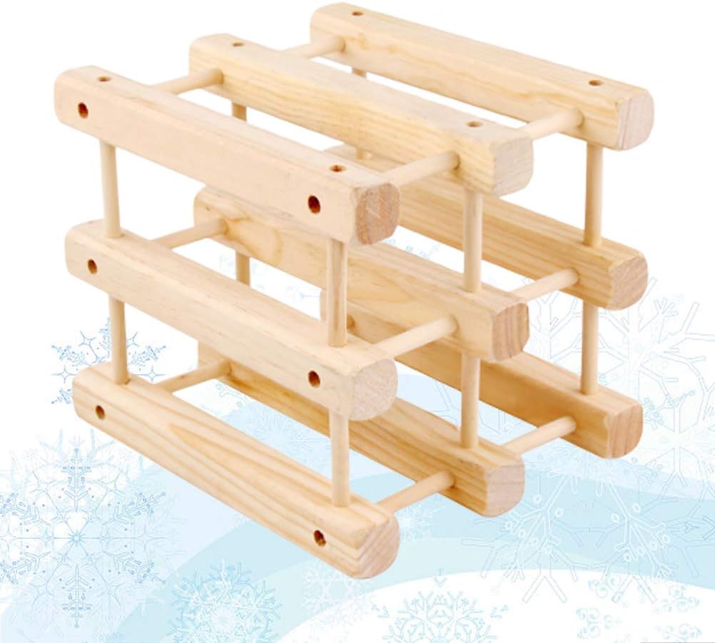 DOITOOL Wood Wine Holder Countertop Wine Rack