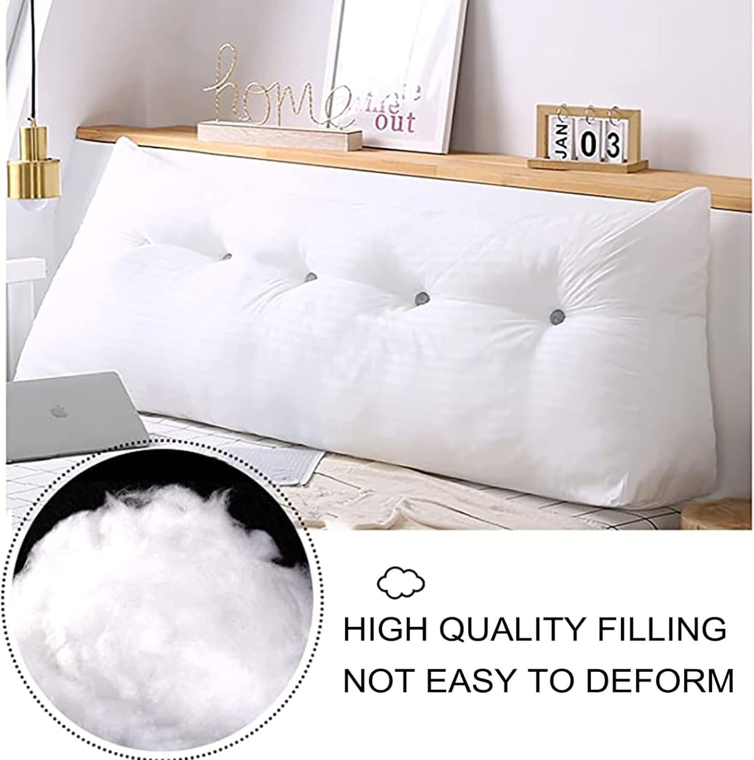 HIOSIEFUO Triangular Reading Pillow for Neck and Lumbar Support