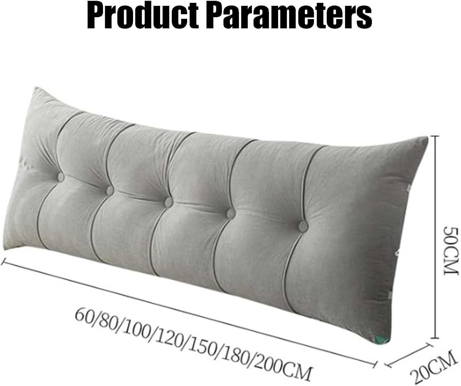 XHSUEN Back Cushion for Bed with Removable Cover