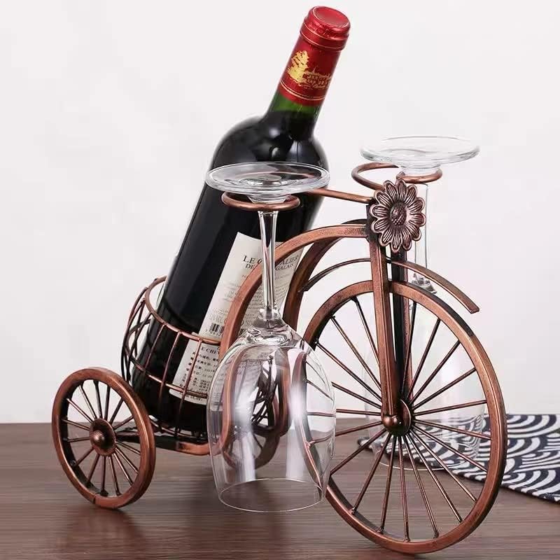 CicodonaGift Single Bike Wine Bottle Holder Glass Rack