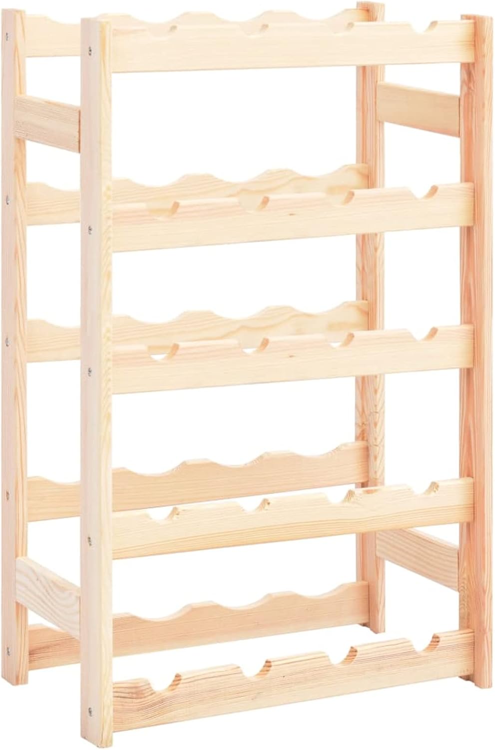 Qiangxing 20-Bottle Wine Rack with Rustic Design