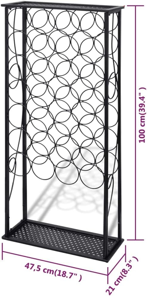 CUMYZO 28 Bottle Wine Rack Metal 154 lb