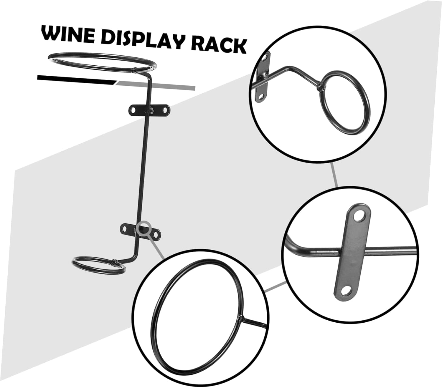 BIUDECO 6pcs Iron Wall Wine Racks
