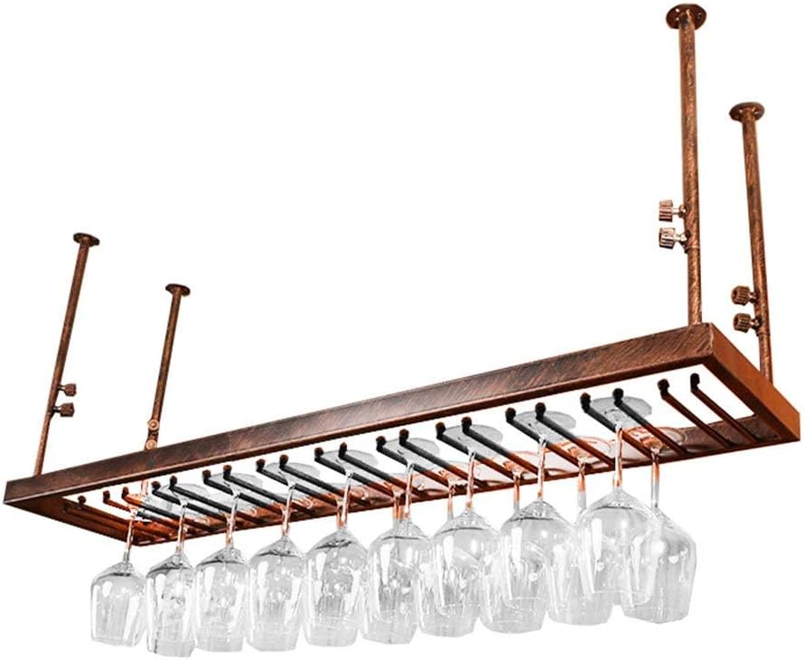 ZJDYDY Wall-Mounted Wine Rack Bronze Frame