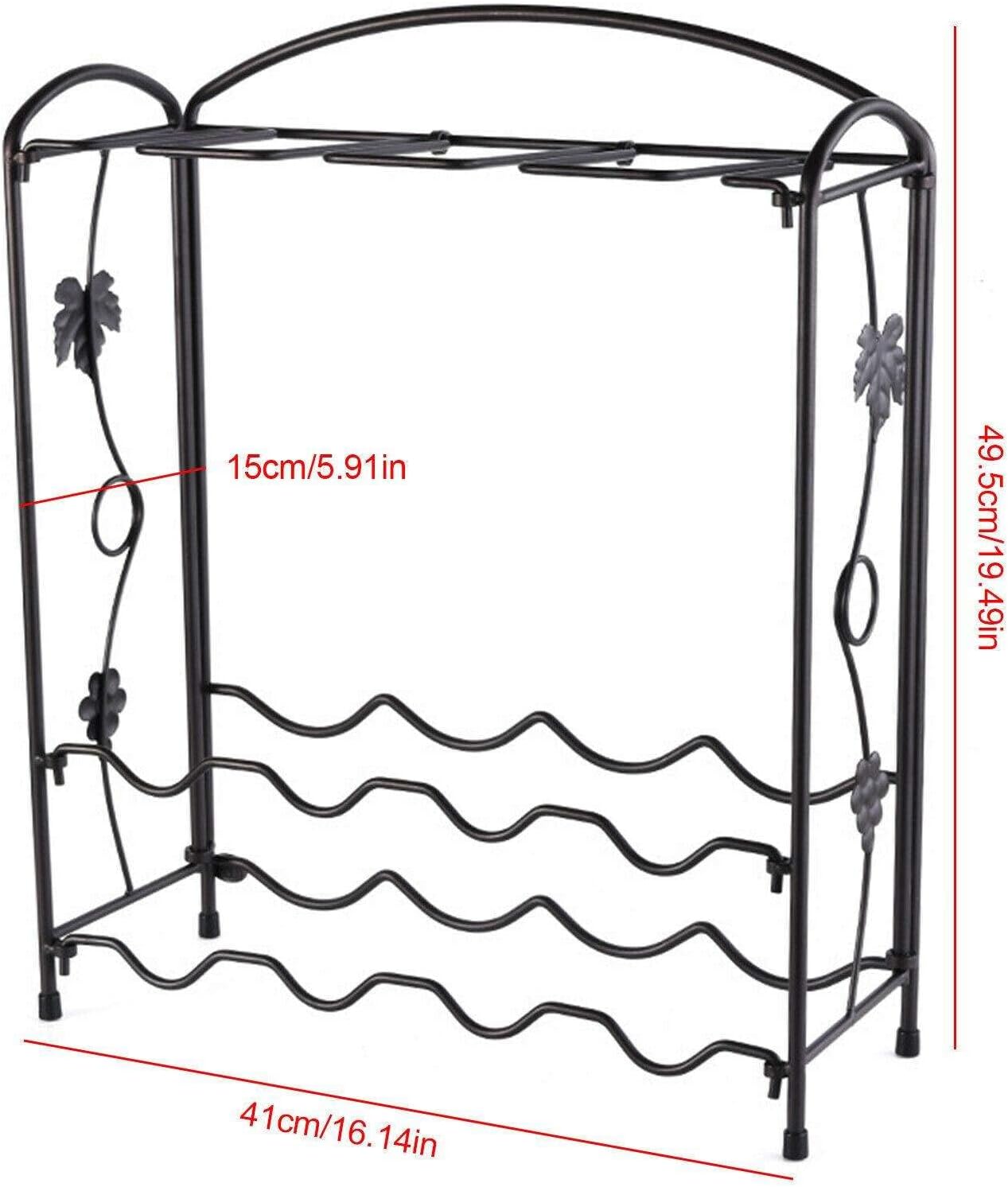 FINANCIALLY LIT LKOP Black U-Shaped Wine Rack