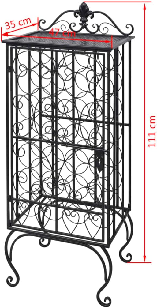 BUKSCYJS 28-Bottle Metal Wine Rack for Kitchen and Bar