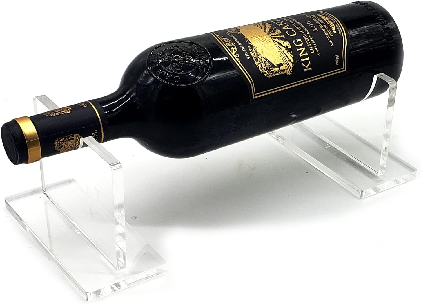 B21design Floating Acrylic Wine Holder Stand Rack