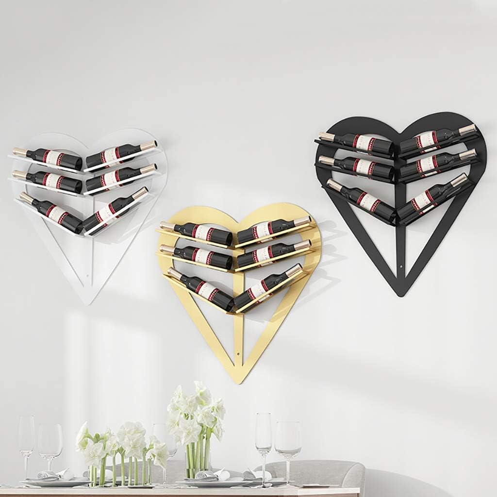 Wall-Mounted Wine Rack for 6 Bottles - Wrought Iron Design White