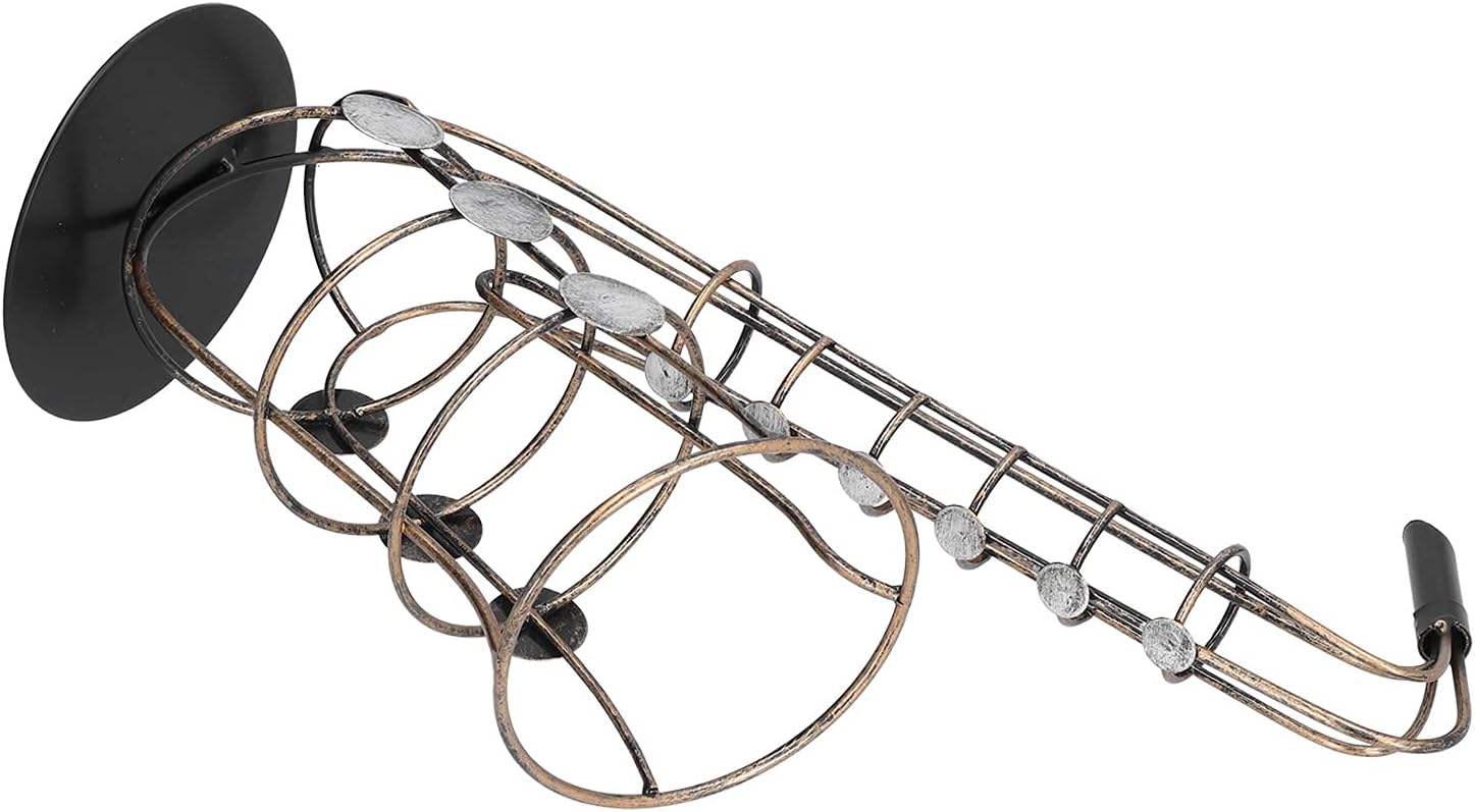 XPSSJMU Tabletop Wine Rack Metal Figurine Decor
