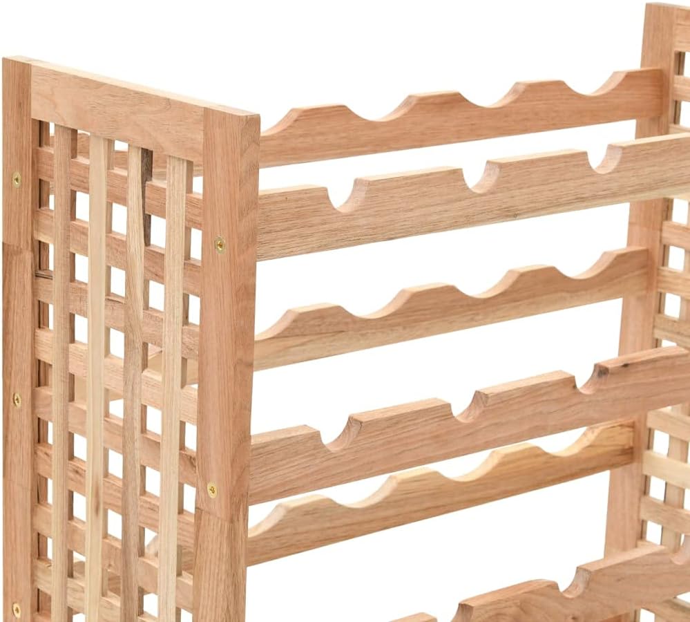 Aisifx 25-Bottle Wine Rack Solid Walnut