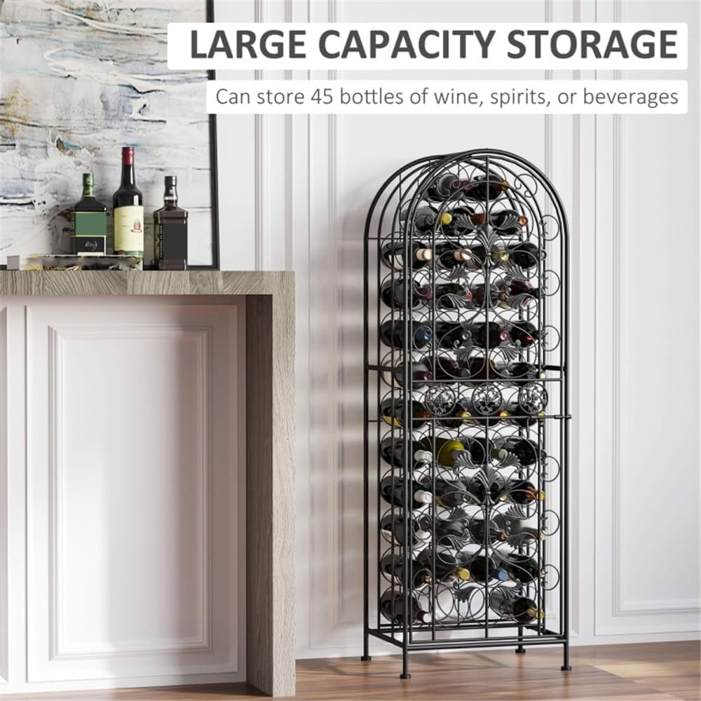 DESIGNSCAPE3D Wine Rack Cabinet - Secure 45-Bottle Storage