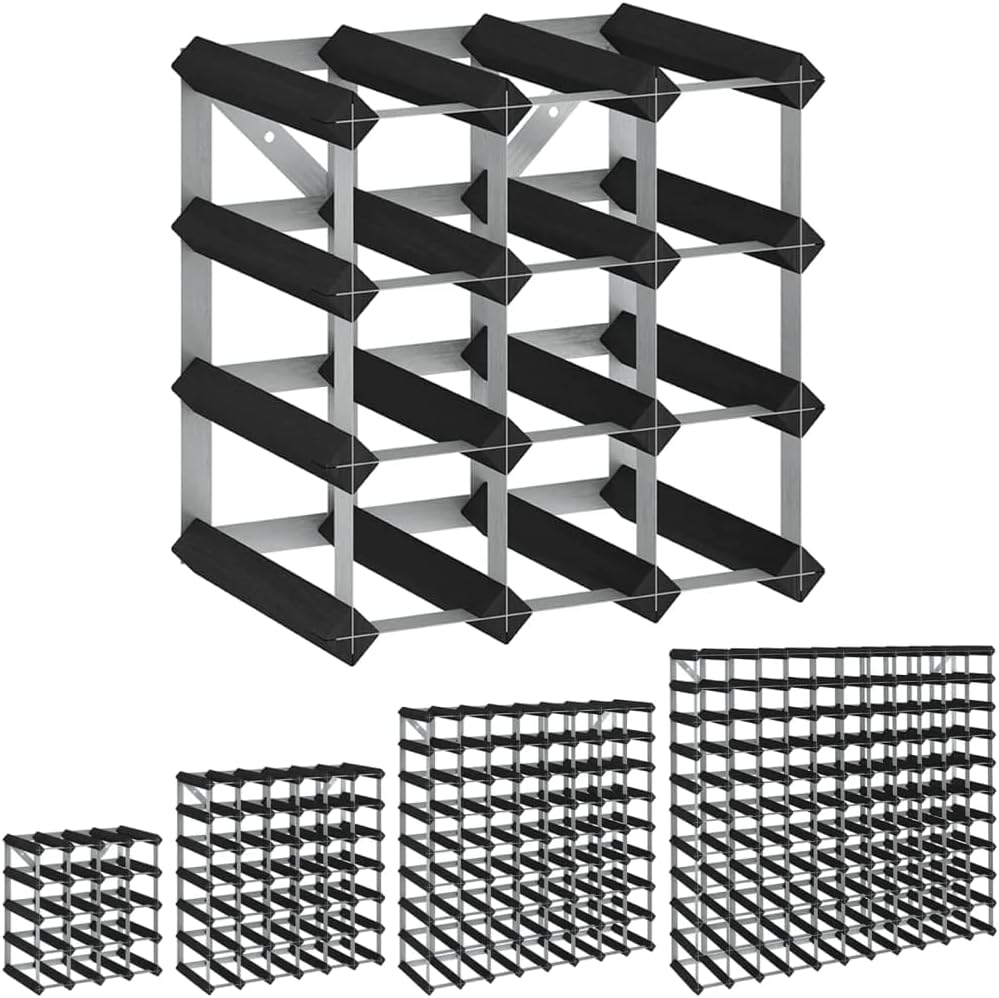 vidaXL Solid Wood Wine Rack for 42 Bottles