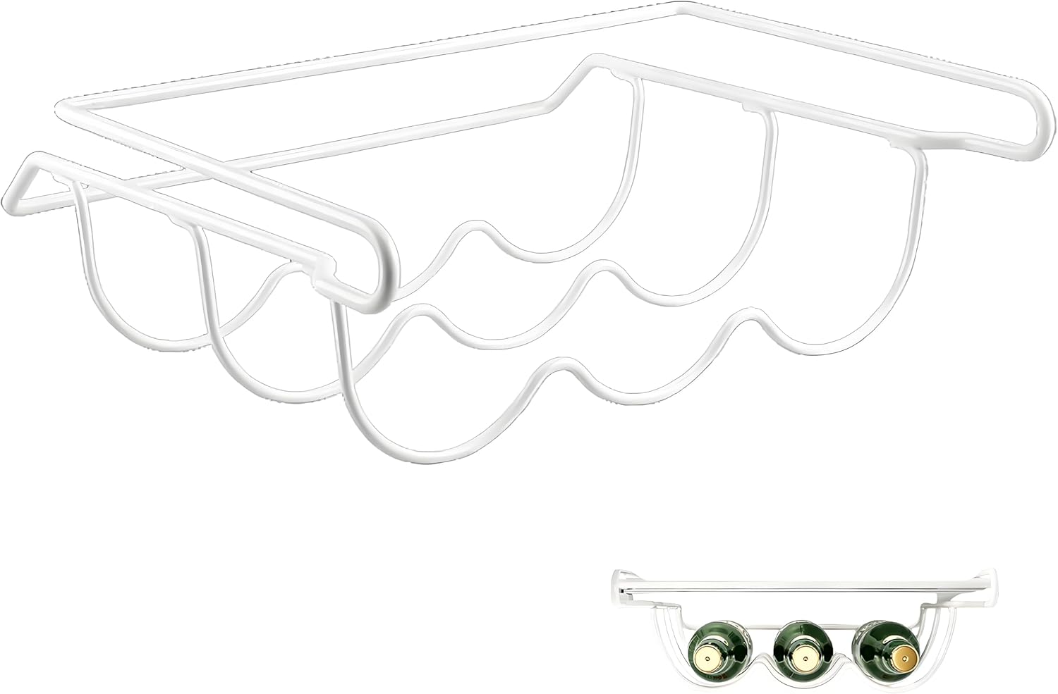 Space-Saving Iron Wine Rack for Kitchen Storage