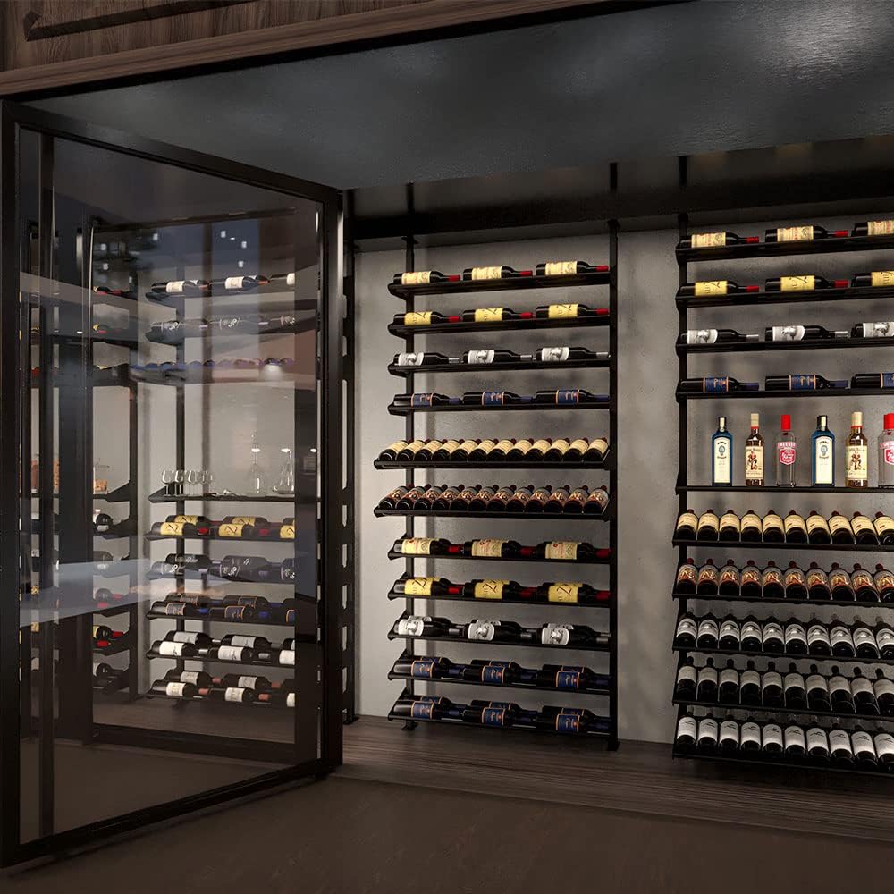 Ultra Wine Racks Showcase Bespoke Wine Display - Black 105 Bottles Storage