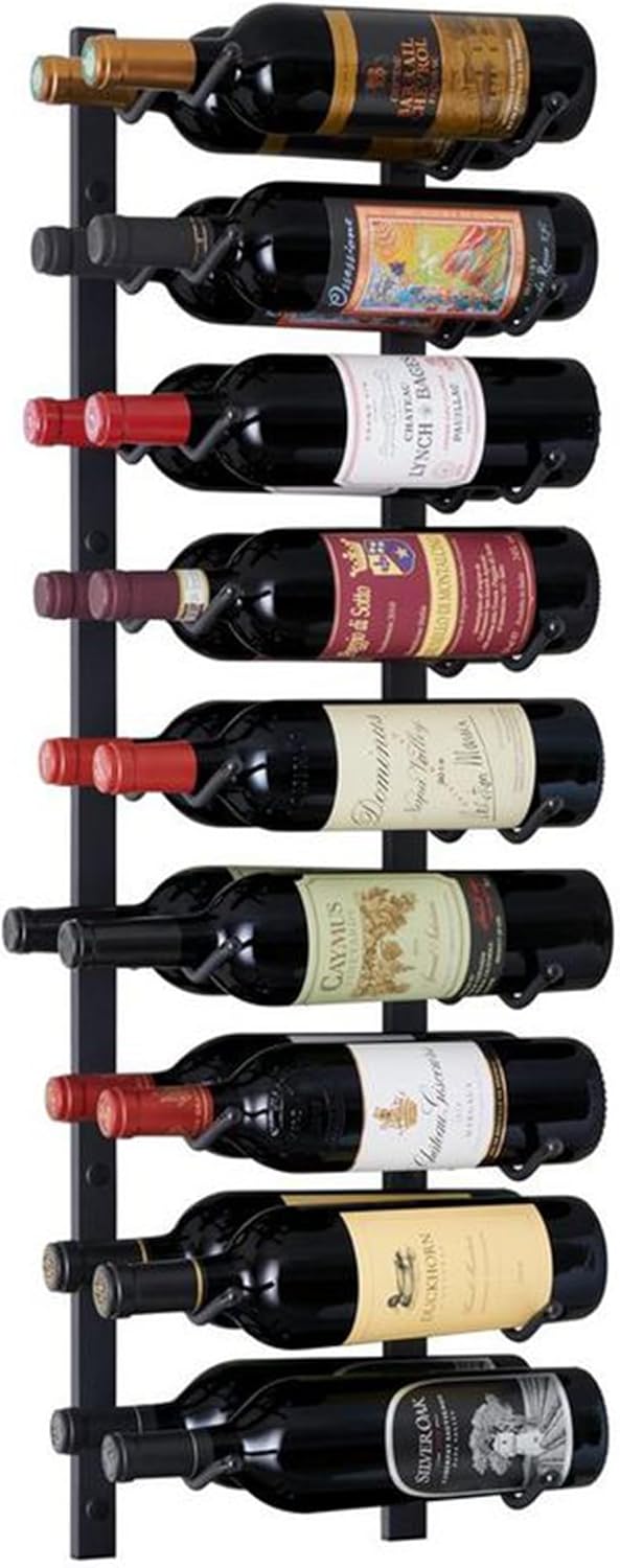 Wine Enthusiast NFINITY 18 Bottle Wall Wine Rack Black