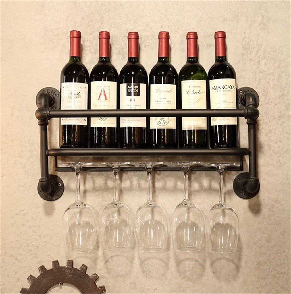 JLVAWIN Wall Mounted Wine Rack Organizer Black