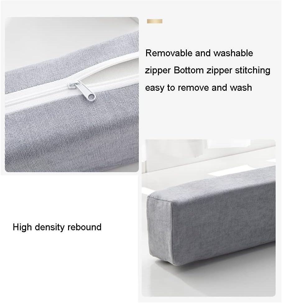 Long Bed Gap Filler Support Pillow Beige 20X8X80cm