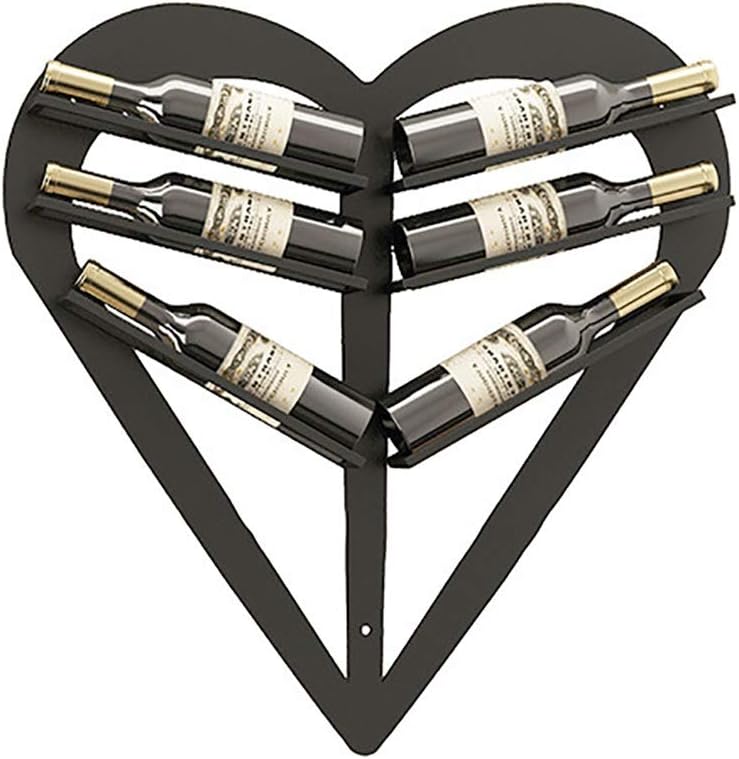 Wall-Mounted Wine Rack for 6 Bottles - Wrought Iron Design White