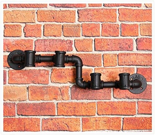 LUNEZY Wall Mounted Wine Rack Industrial Rustic Design Holds 4 Bottles