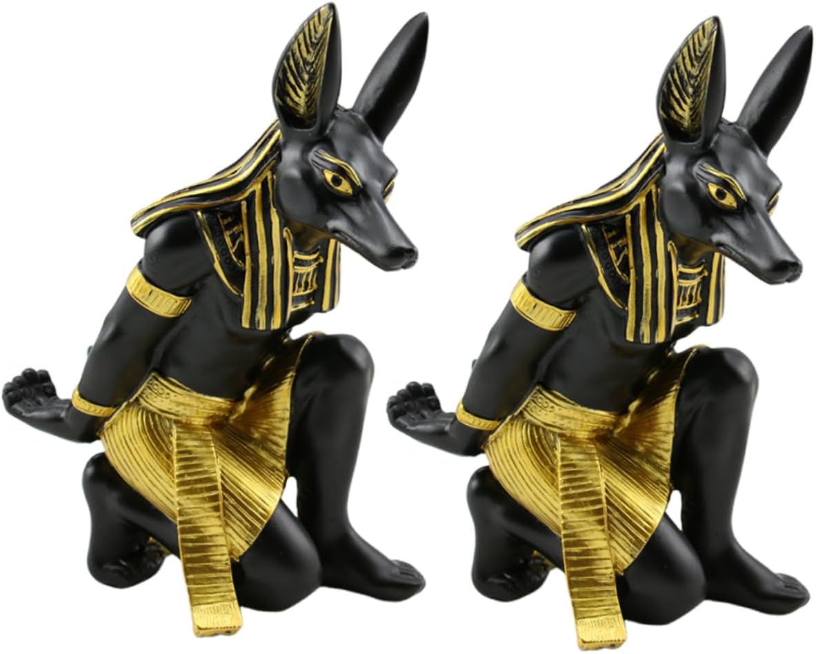 Amosfun 2Pcs Anubis Wine Rack Elegance Resin Holder