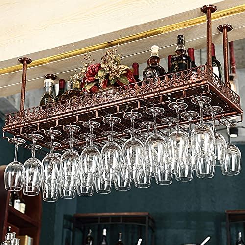 Adjustable Wall-Mounted Wine Rack with Iron Frame