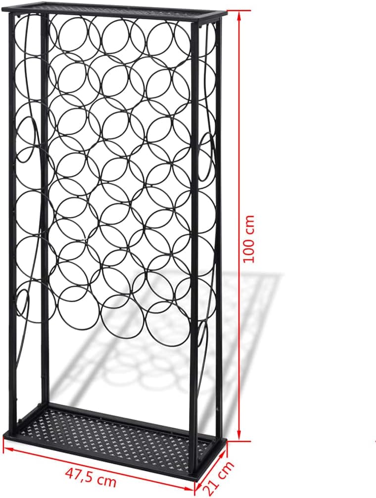 QZZCED Freestanding Wine Rack - 28 Bottles Capacity