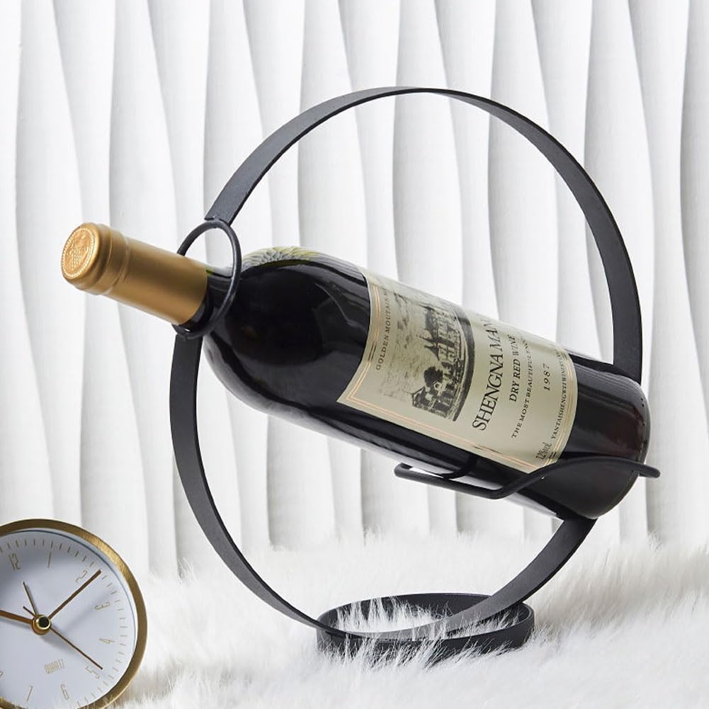Modern Metal Wine Rack - Freestanding Countertop Holder