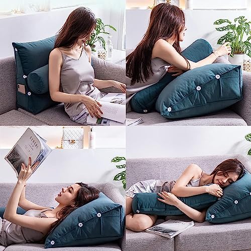 COZMAX Deluxe Reading Pillow with Detachable Neck Roll