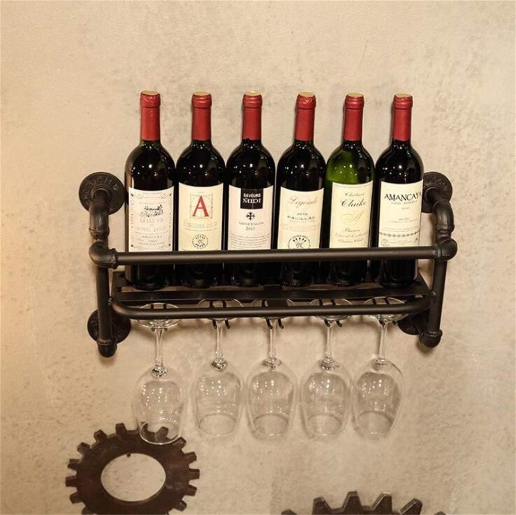 JLVAWIN Wall Mounted Wine Rack Organizer Black