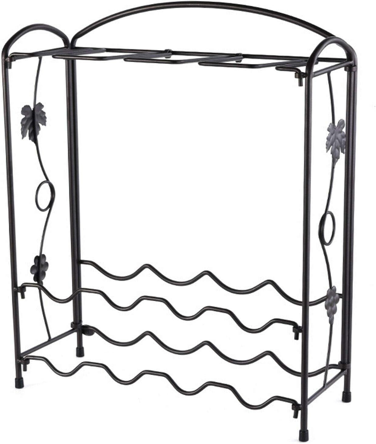 FINANCIALLY LIT LKOP Black U-Shaped Wine Rack