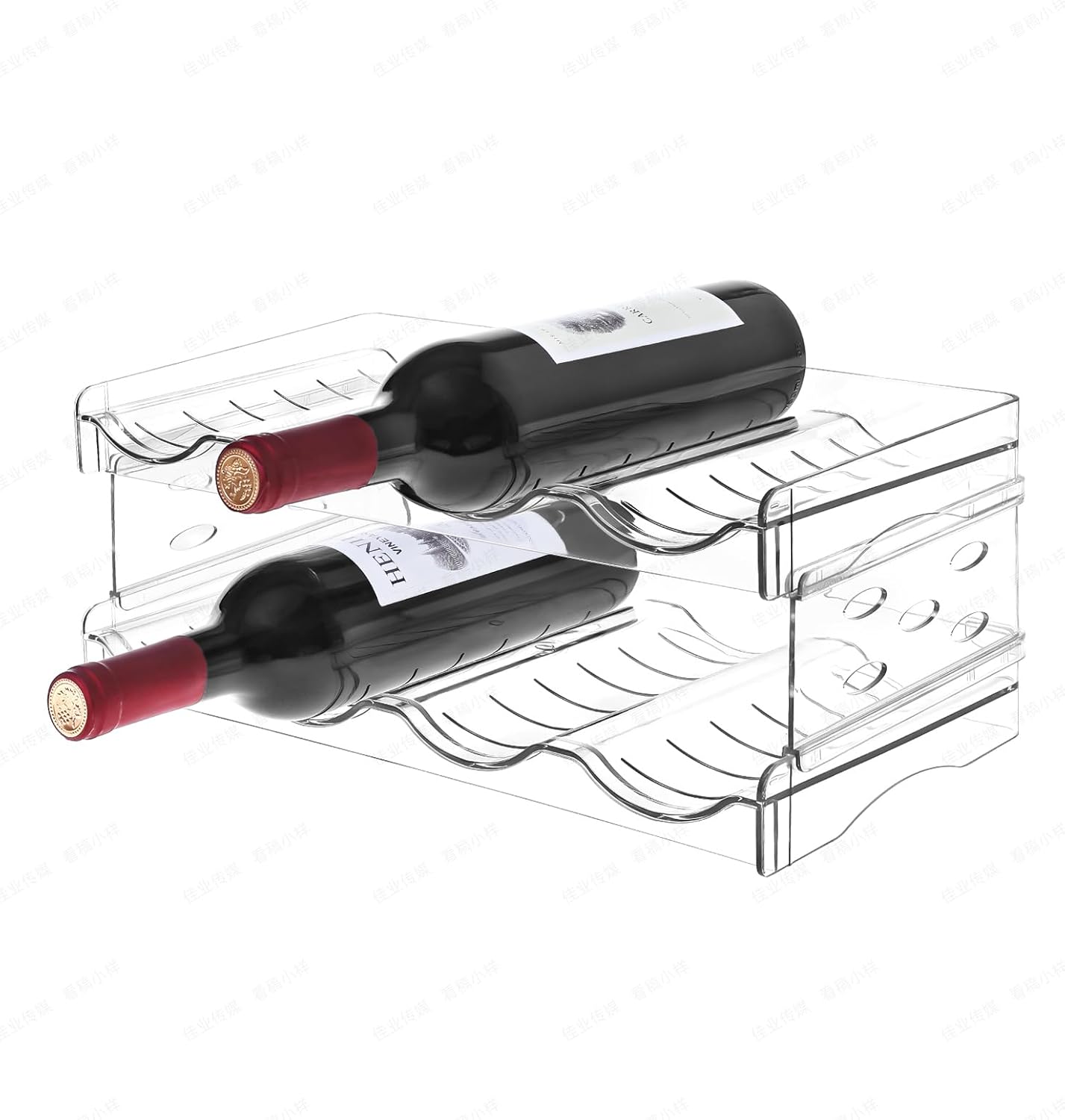YENXIKU 2 Tier Wine Rack for Countertop and Fridge