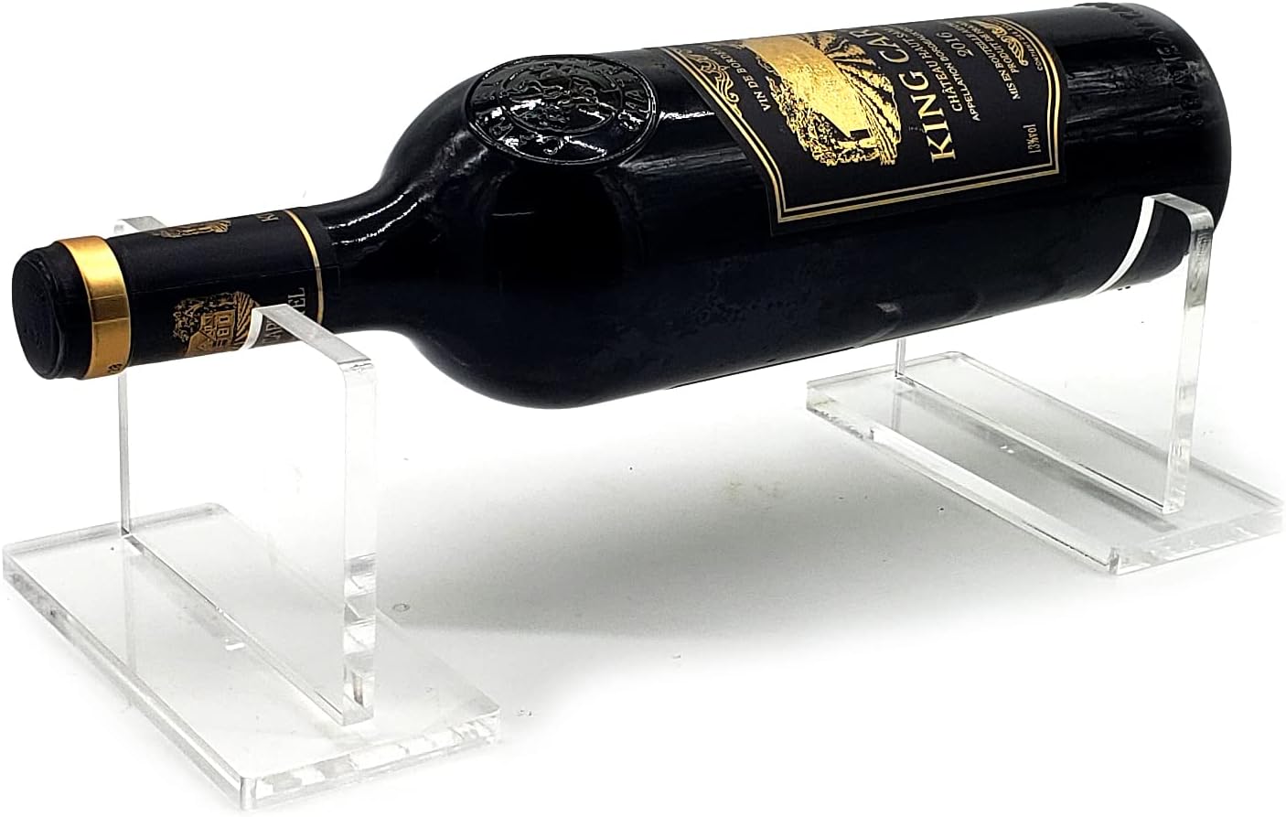 B21design Floating Acrylic Wine Holder Stand Rack