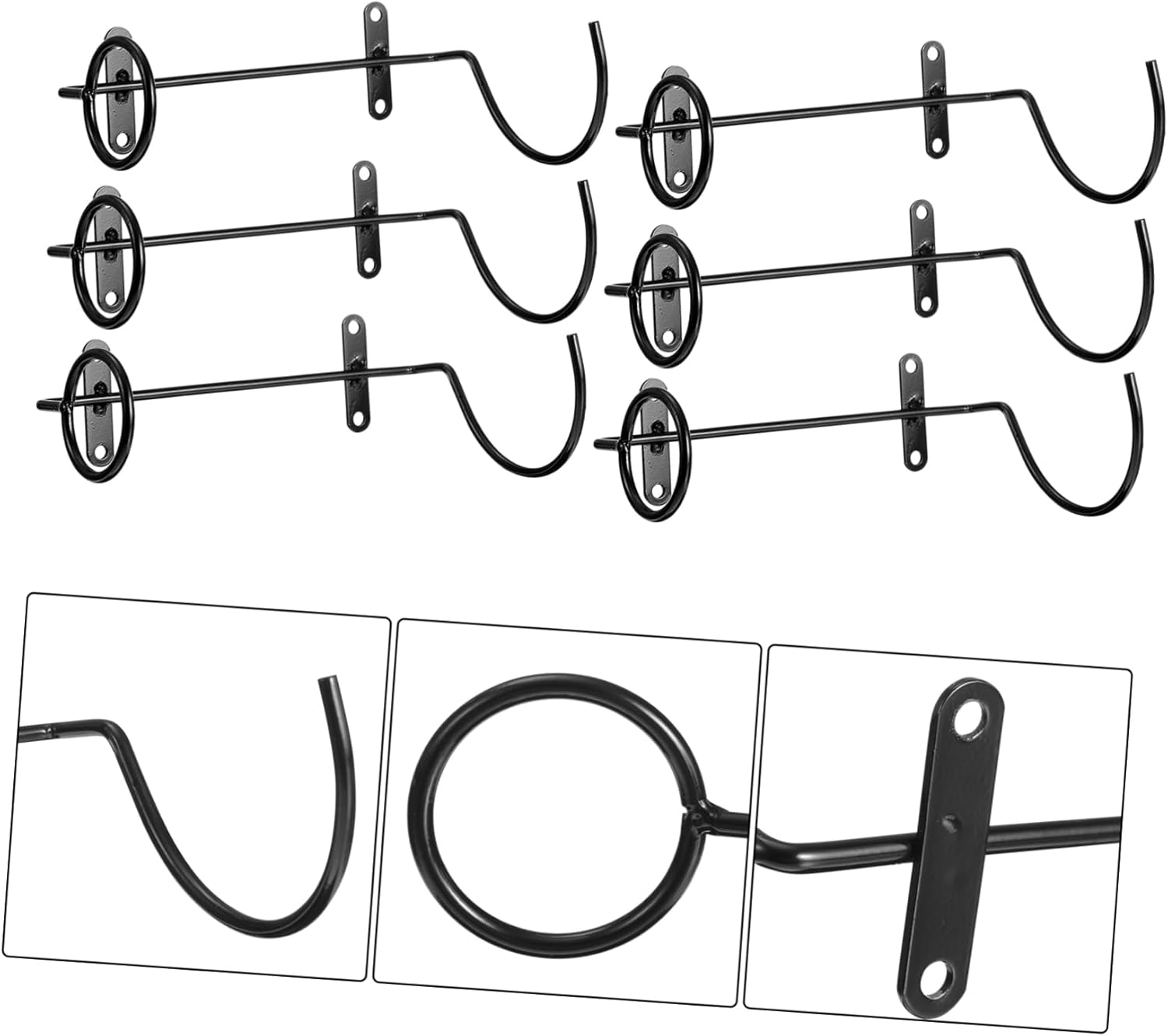 Cabilock 6Pcs Wall-Mounted Wine Rack 1