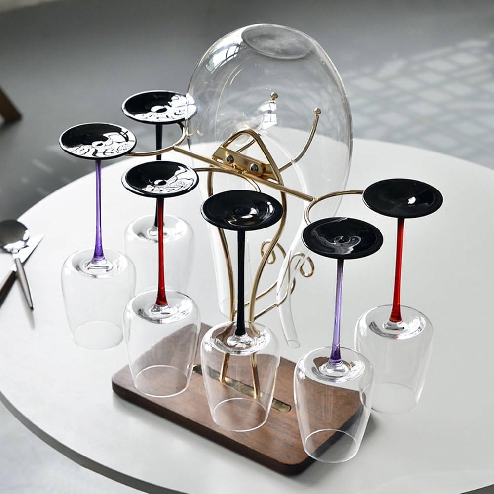 Sturdy Tabletop Wine Rack for 6 Glasses 1