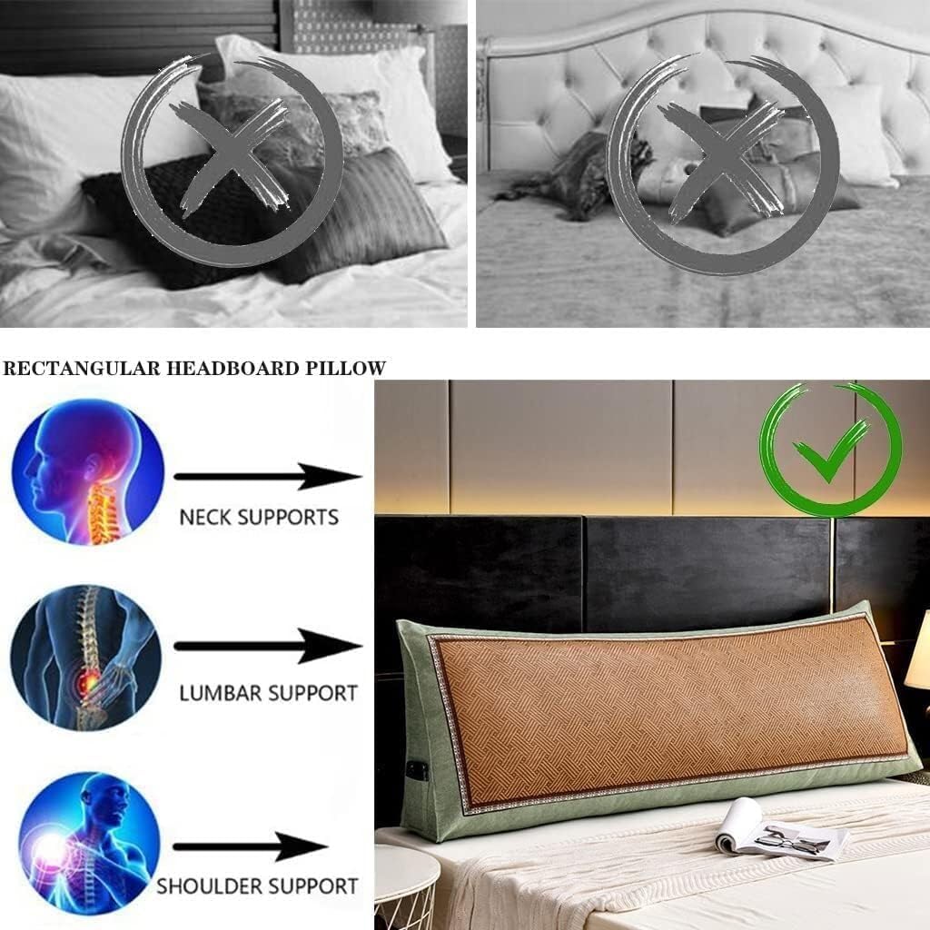 Triangle Headboard Pillow with Removable Cover and Back Support