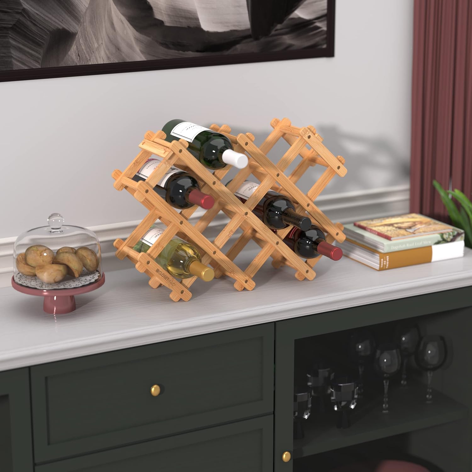 ClosetMaid Bamboo Wine Rack for 8 Bottles