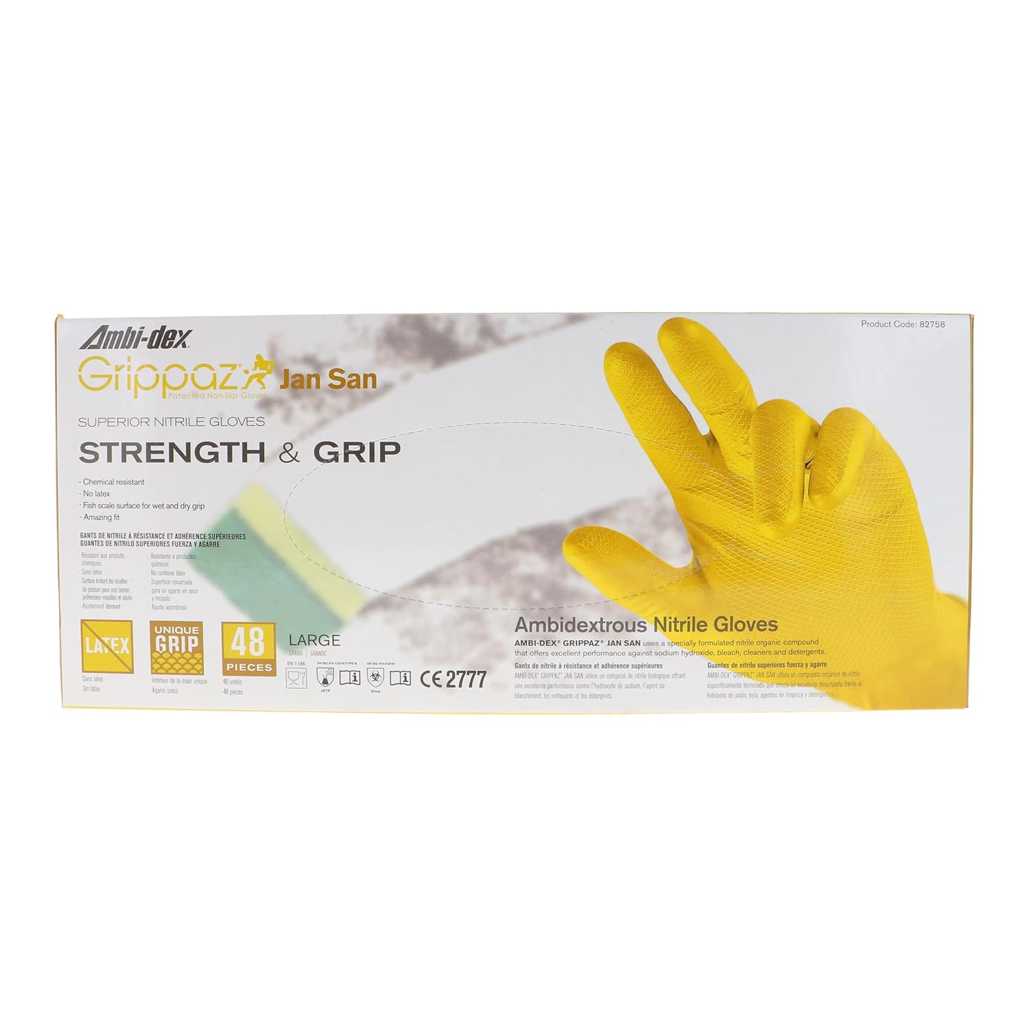 PIP Grippaz Jan San 6 Mil Nitrile Gloves 48-Pack
